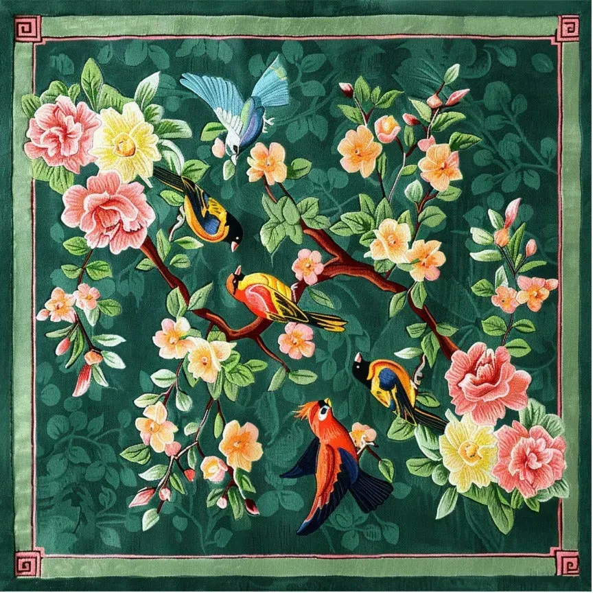Vibrant Vintage Hand Tufted Rug
