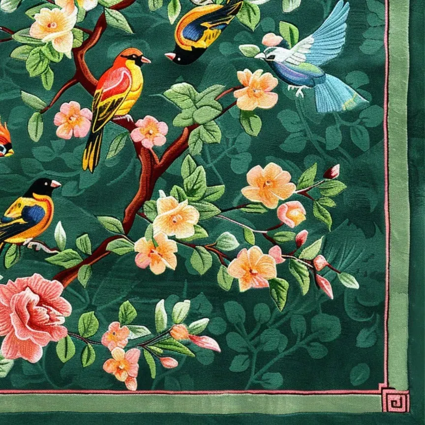 Vibrant Vintage Hand Tufted Rug