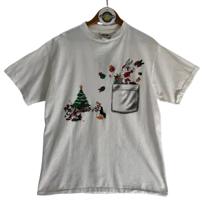 Vintage 1996 Single Stitch Looney Tunes Christmas Tee