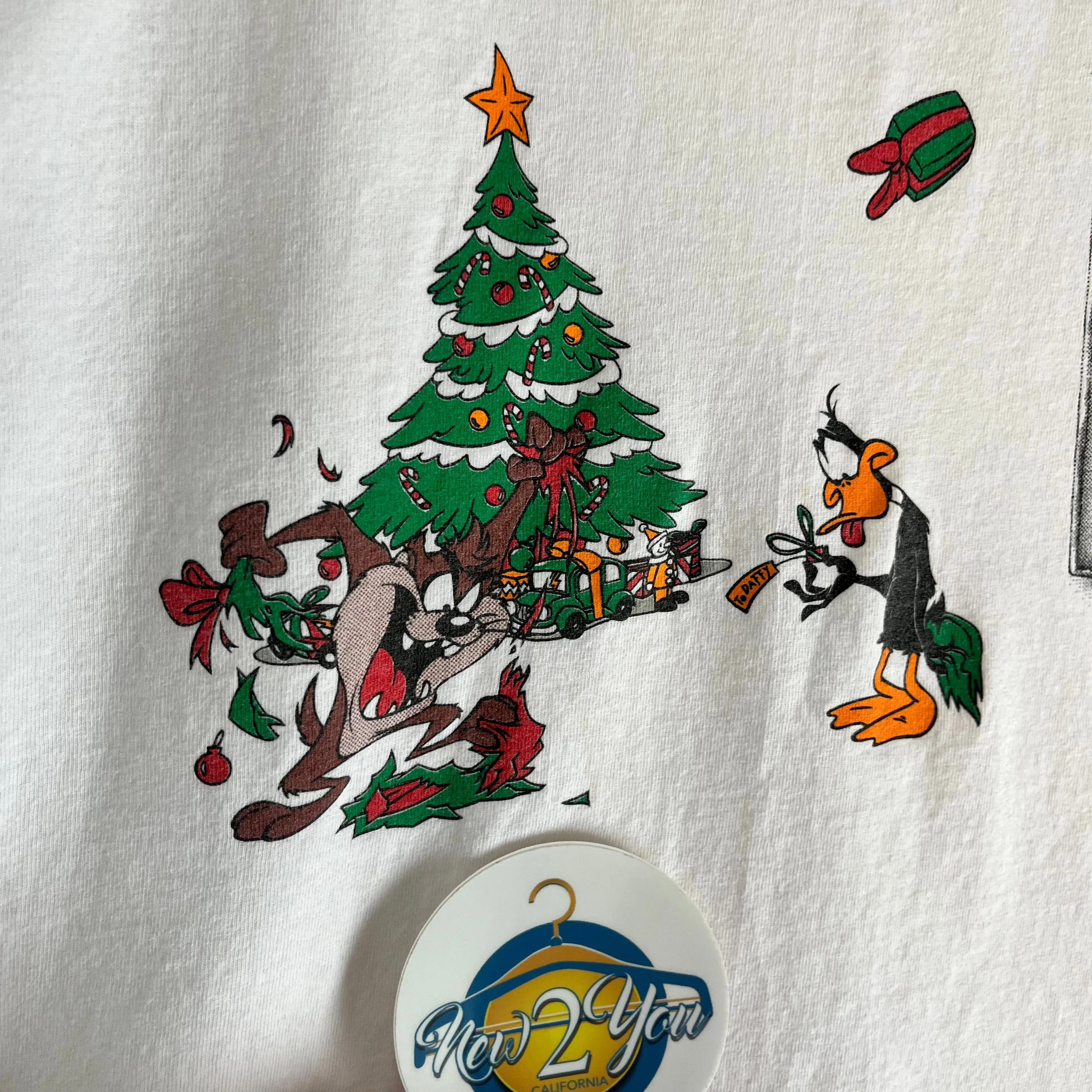 Vintage 1996 Single Stitch Looney Tunes Christmas Tee