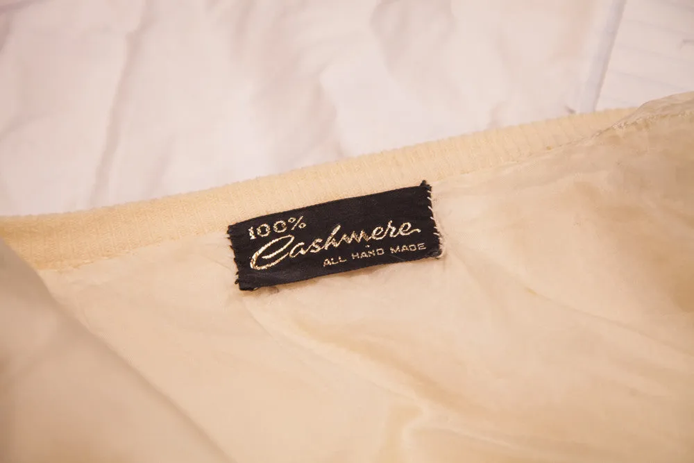 Vintage 50s Beaded Cashmere Sweater
