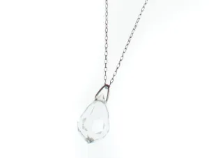 Vintage Art Deco Faceted Crystal Pendant Necklace