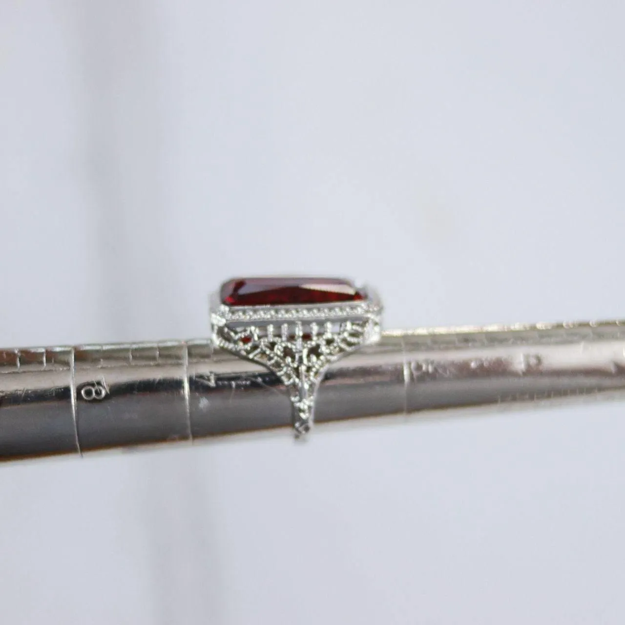 Vintage Art Deco Garnet Crystal Ring