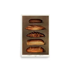 Vintage Bread Loaves – Rustic Kitchen Art Poster (Unframed)