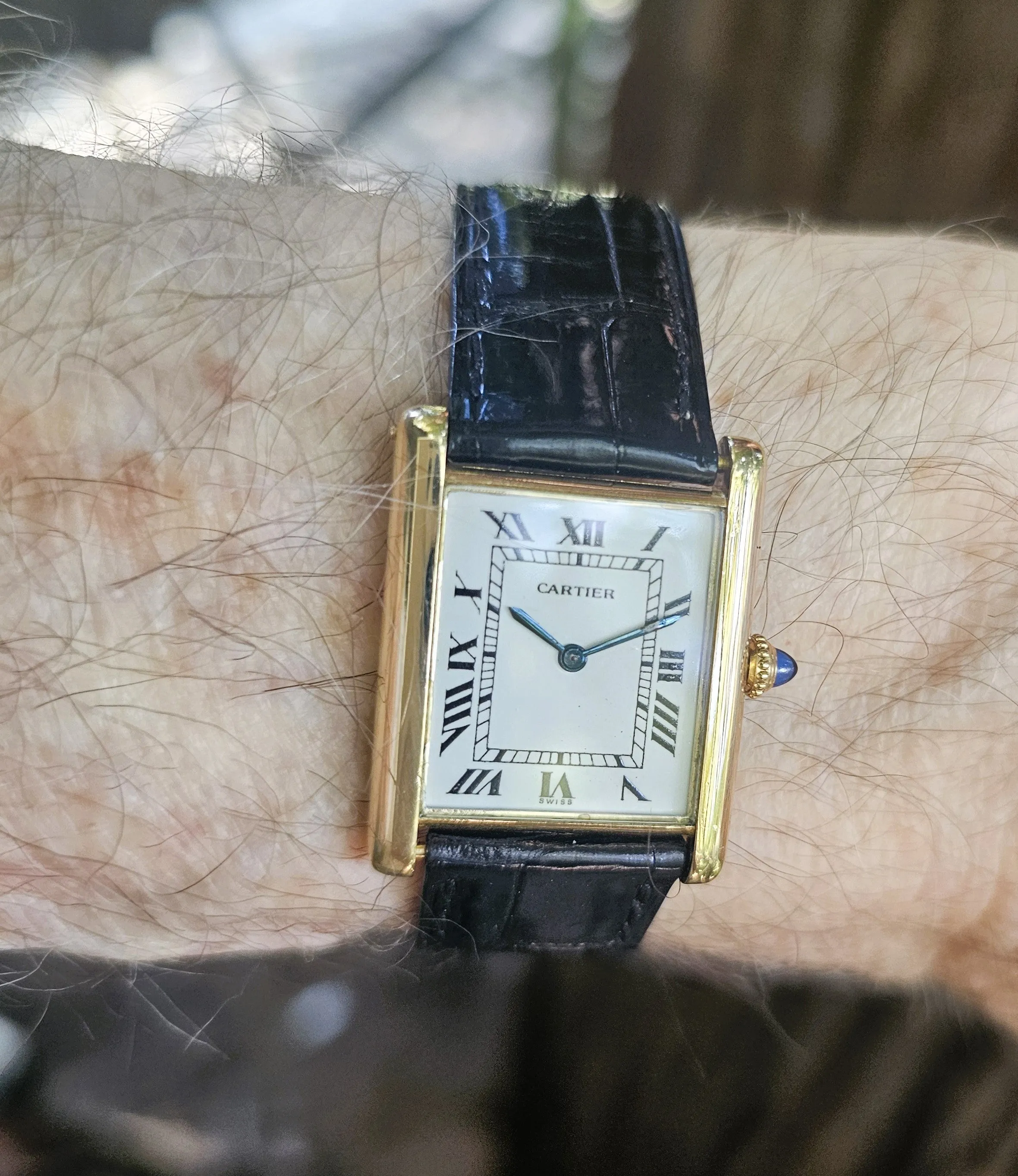 Vintage Cartier Paris Vintage Tank LC Large, "Extra Thin" Circa 1975-1980