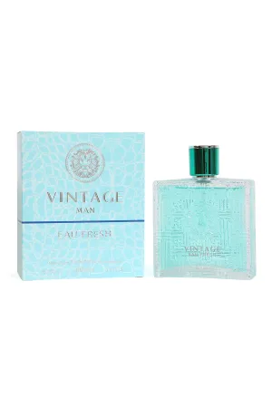 VINTAGE MAN EAU FRESH SPRAY COLOGNE EAU DE PARFUM FOR MEN - 100ML/3.4 FL.OZ.