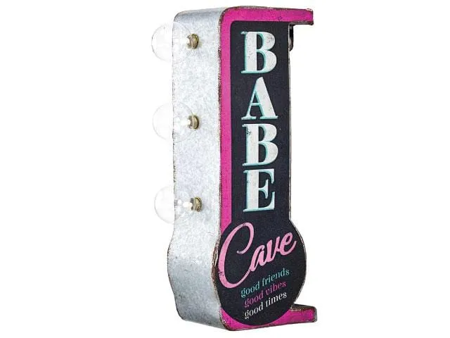 Vintage Metal Marquee LED Sign - Babe Cafe