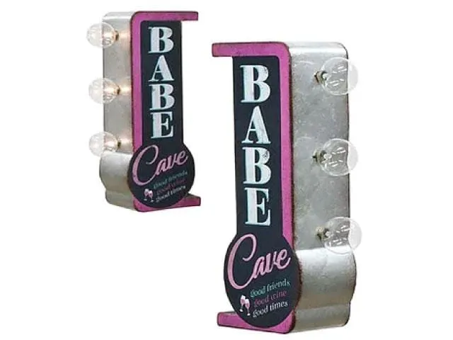Vintage Metal Marquee LED Sign - Babe Cafe