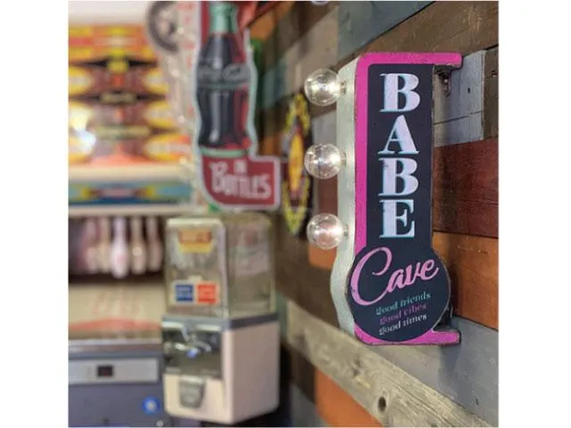 Vintage Metal Marquee LED Sign - Babe Cafe