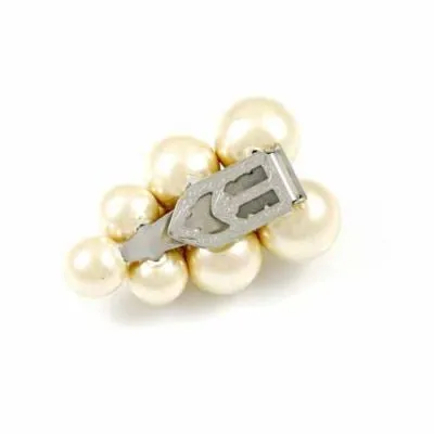 Vintage Oversized Faux Pearl Dress Clip 1930S