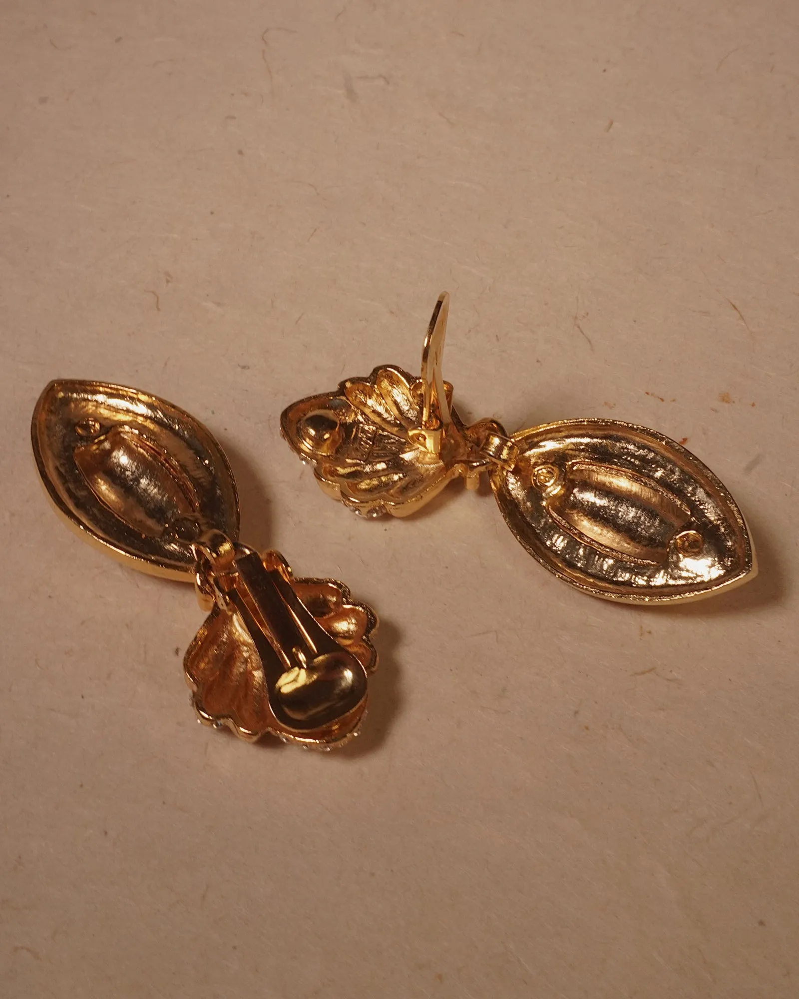 Vintage Pavé Art Deco Drop Earrings