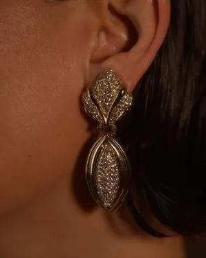 Vintage Pavé Art Deco Drop Earrings