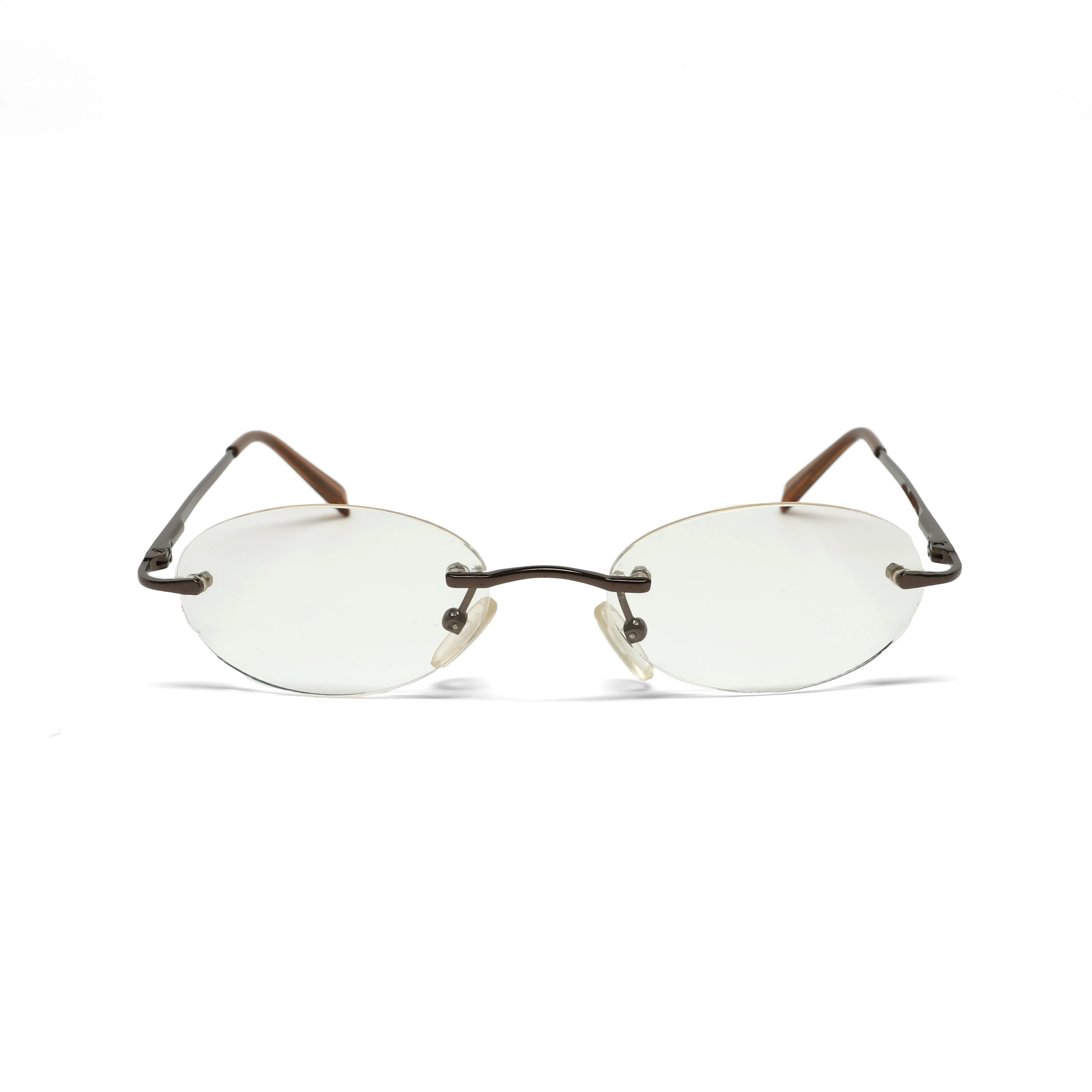 Vintage Small Size 2001 Light Tinted Non Framed Sunglasses - Bronze/Brown