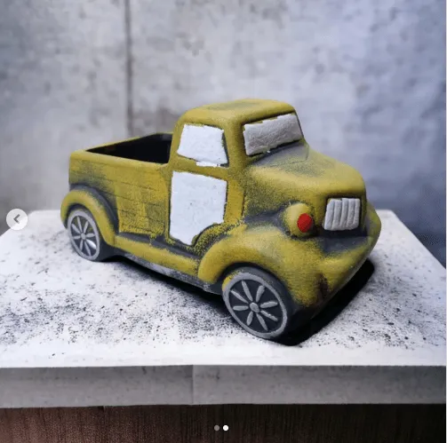 Vintage Truck Themed Plant Pots