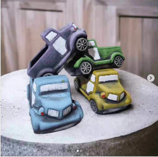 Vintage Truck Themed Plant Pots