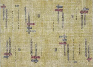 Vintage Turkish Mid-Century-Modern Rug - 6'7" x 9'2"