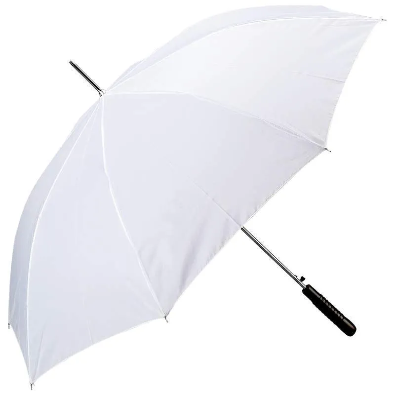 White All-Weather 48" Polyester Auto Open Umbrella GFUMP48WHITE