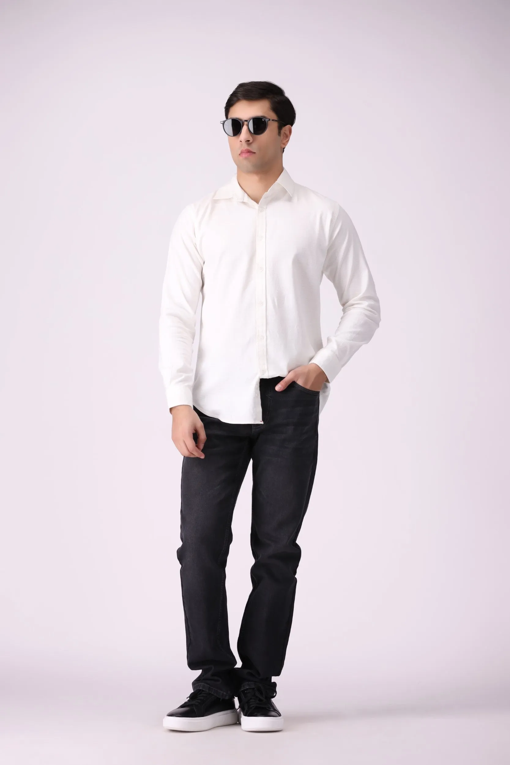 White Button-Down Shirt