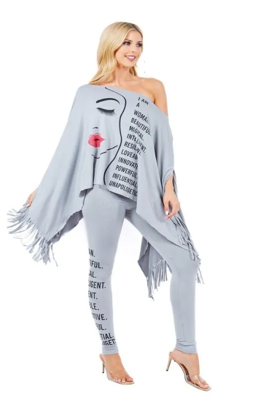Woman Scarf Legging Set