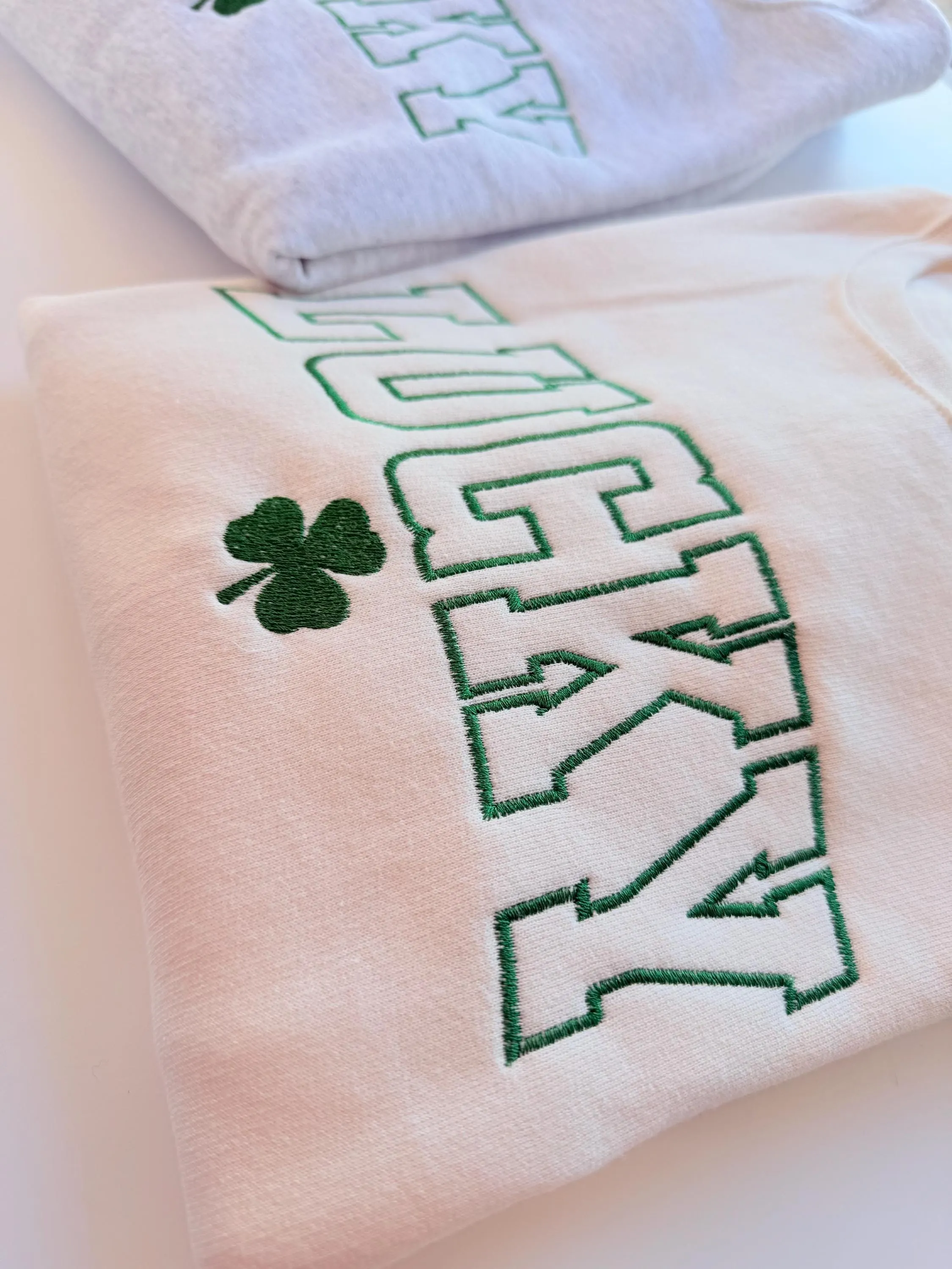 Womens Embroidered Lucky Crewneck Sweatshirt