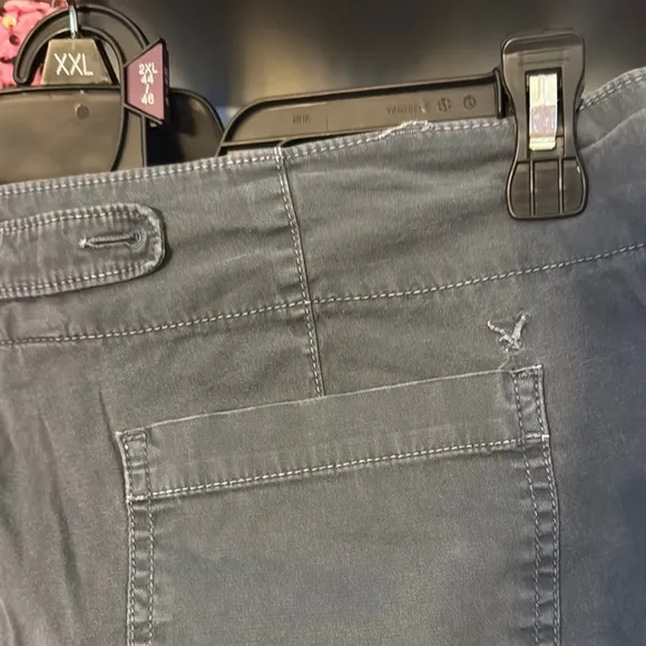 Women's Gray Button-Detail Shorts