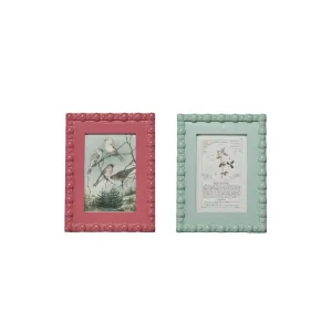 Wood Hobnail Picture Frame