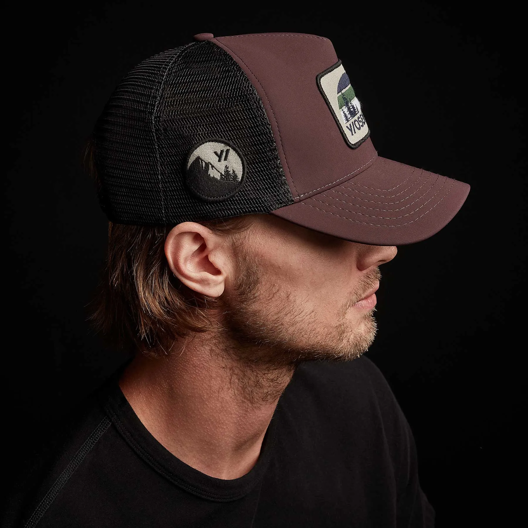 Y/OSEMITE Patch Trucker Hat - Bordeaux