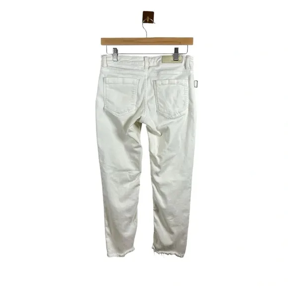 Zadig &amp; Voltaire Ava Slim Straight Ankle Jeans in White Size 27