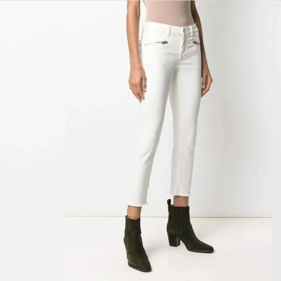 Zadig &amp; Voltaire Ava Slim Straight Ankle Jeans in White Size 27