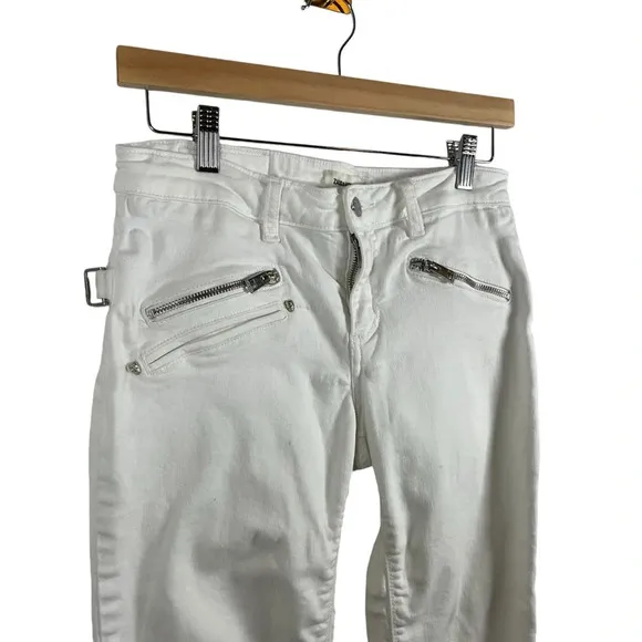 Zadig &amp; Voltaire Ava Slim Straight Ankle Jeans in White Size 27