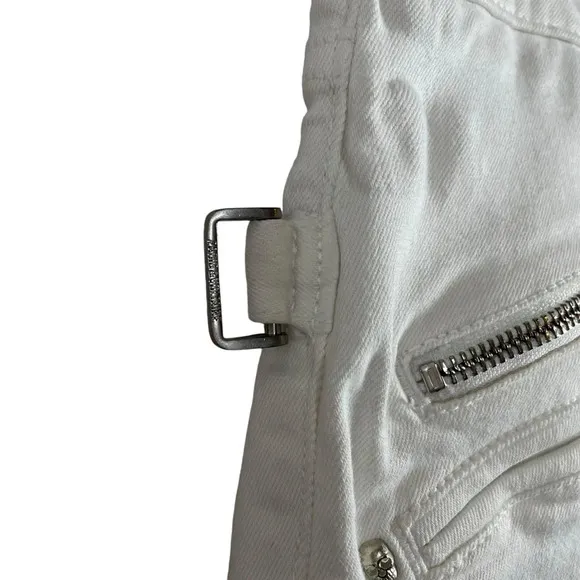 Zadig &amp; Voltaire Ava Slim Straight Ankle Jeans in White Size 27