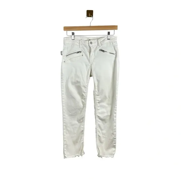 Zadig &amp; Voltaire Ava Slim Straight Ankle Jeans in White Size 27